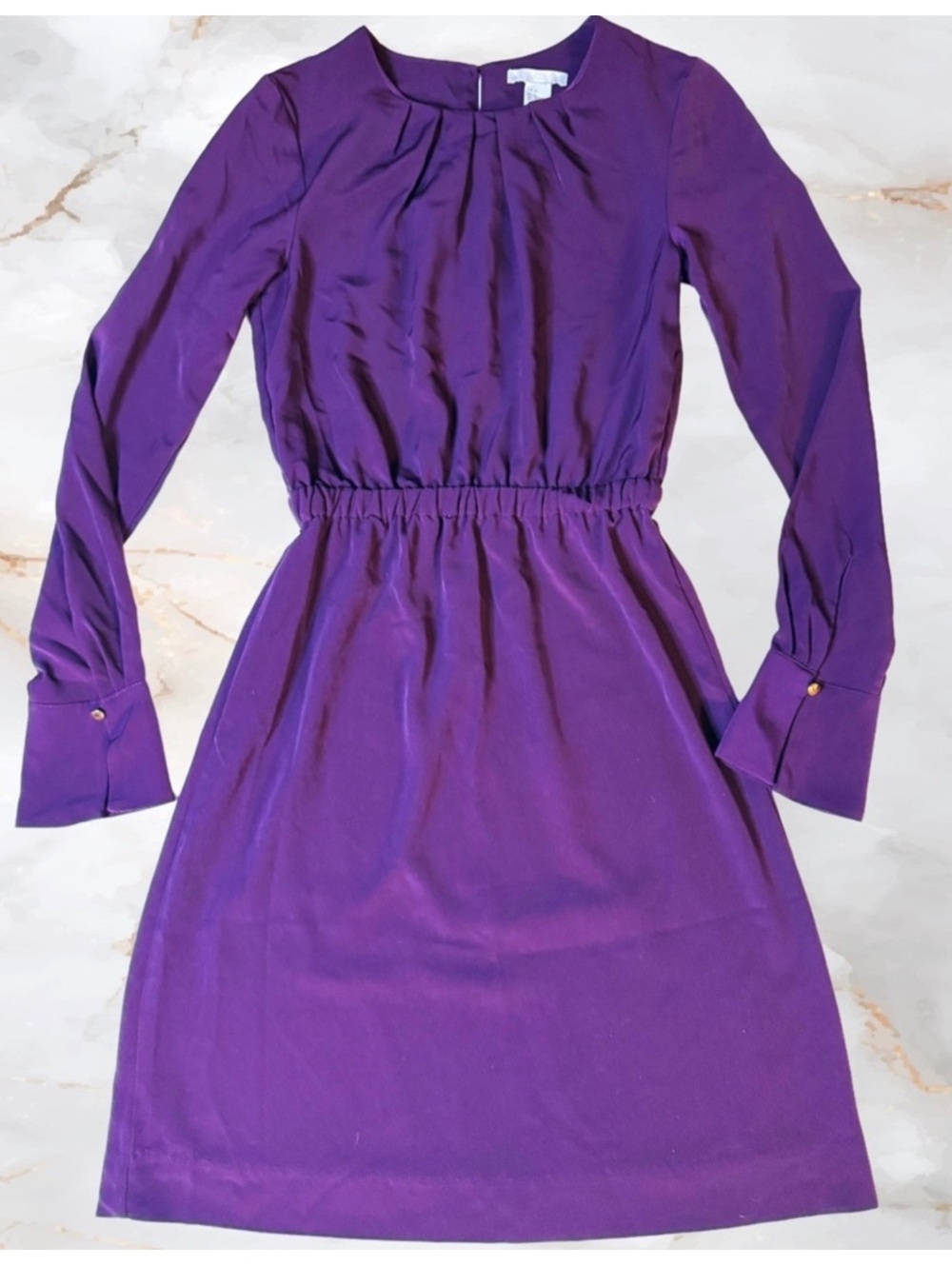H&M Royal Purple Mini Knee Length Office Dress Size 2